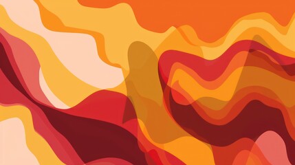 Wall Mural - abstract artistic illustration wallpaper with fluid graphic elements and warm colors