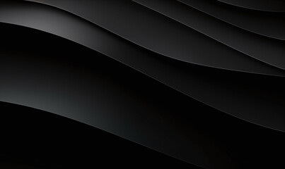 Sleek black wave background