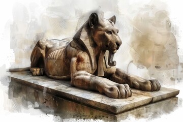 Wall Mural - Sphinx accessories accessory sculpture.