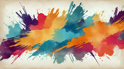 Wall Mural - paint canvas watercolor abstract background 