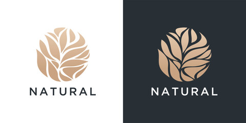 Abstract beauty flower logo design