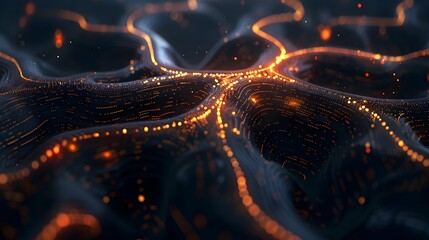 Wall Mural - ethereal synergy of luminous cosmic currents in a captivating digital realm