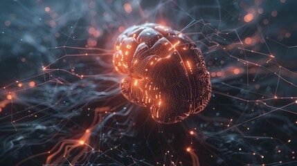 Wall Mural - glowing cosmic energy sphere erupting with fiery particles and dynamic fractal patterns