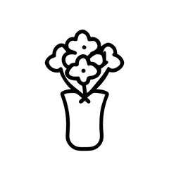 Canvas Print - Flowers Icon Outline