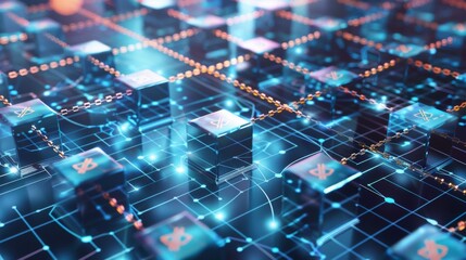 Wall Mural - abstract digital background with binary code and ai algorithms: visual representation of machine lea