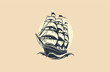 © lyla50530 - Sailboat logo vector icon illustration vintage style