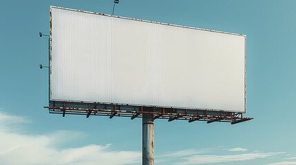 mock up blank rectangle billboard sign board realistic frame on the street for brand, shop name on w