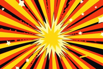 Poster - Comic sunburst border effect backgrounds abstract pattern.