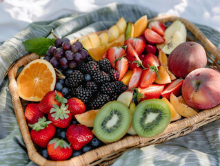 Wall Mural -  an assortment of delicious looking of fresh fruits, food photography