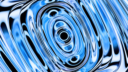Wall Mural - abstract hypnotic liquid waves background. design. spreading rings of water of blue color.