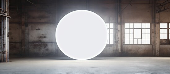 Fototapete - A mock up of a white circle with copy space image