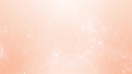 Poster - Peach background with bright glowing lights or shimmering particles all over, soft blur effect.