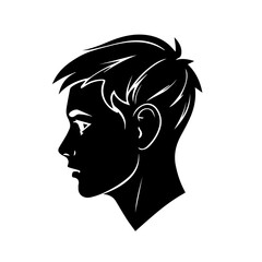 Wall Mural - man head vector design logo silhouette