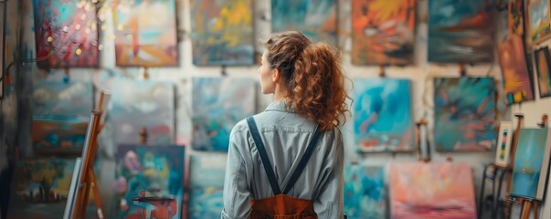 talented showcasing original paintings in vibrant online art gallery for creative business and e com