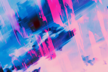 Wall Mural - dynamic abstract design blending cool and warm colors with brush strokes