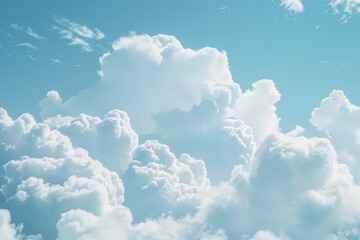 Wall Mural - Abstract white cloud and blue sky in sunny day texture background.