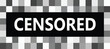 © theerakit - Censor pixel sign bar icon. Censorship square sign. Censor blur checkered texture symbol. Flat style.