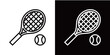 © WAWAWA - シンプルなテニスのラケットとボールのアイコン