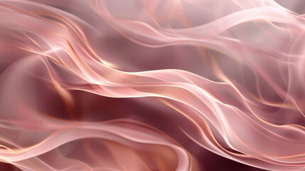 Swirling rose gold smoke waves embody delicate elegance, ideal for refined and luxurious visuals,