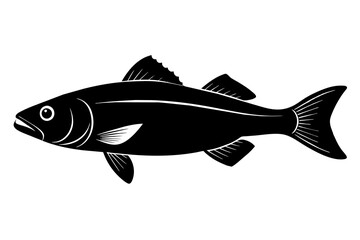 Canvas Print - fish silhouette vector illustration