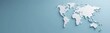 © MD - 3D World Map on Blue Background with Copy Space