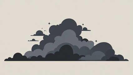 Canvas Print - silhouette of the clouds