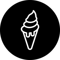 Sticker - Vector Design Icecream Cone Icon Style