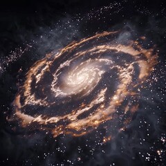 Wall Mural - Representation of the Milky Way with Globular Clusters. Spiral Galaxy. Loopable