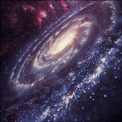 Wall Mural - Representation of the Milky Way with Globular Clusters. Spiral Galaxy. Loopable