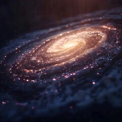 Wall Mural - Representation of the Milky Way with Globular Clusters. Spiral Galaxy. Loopable