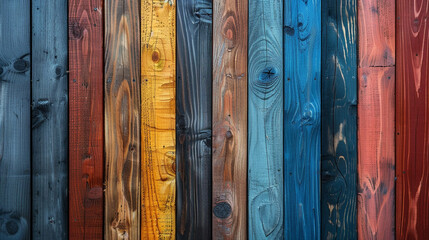 Wall Mural - Colorful wooden background, wooden boards, beautiful picture