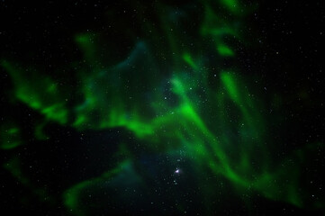 Wall Mural - space background with big nebula and stars.
