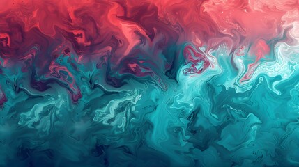 Canvas Print - Red to teal gradient effect