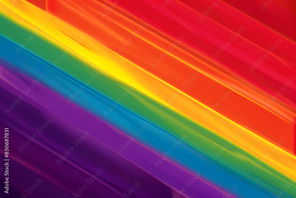 Gay pride movement rainbow banner flag flat vector illustration for ...