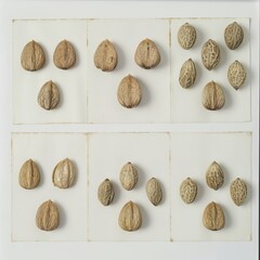 a precise analog photograph of almonds, white background, studio light --chaos 26 --ar 1:1 --style raw --stylize 50 Job ID: 904f487e-248e-498f-9ad2-cc937637fbdf