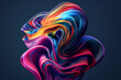 © Skip Monday - High Details, 8k, UHD, Abstract colorful shape, dark background design, 3d render.