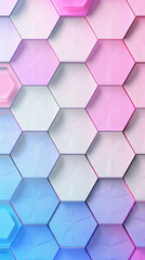 Wall Mural - Colorful Abstract Geometric Hexagonal Background in Shades of Pink and Blue