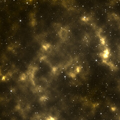 Wall Mural - golden galaxy background