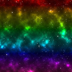 Wall Mural - fantasy rainbow galaxy background