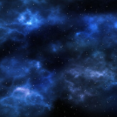 Wall Mural - blue galaxy background