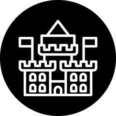 Sticker - Vector Design Castle Icon Style