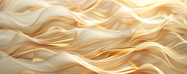 Wall Mural - A golden wave with a lot of sparkles