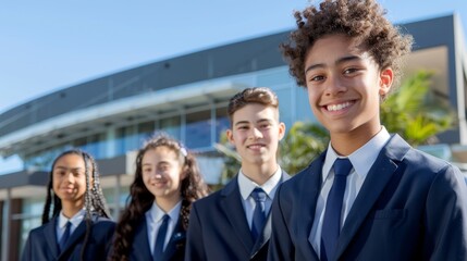 Poster - The students in uniform