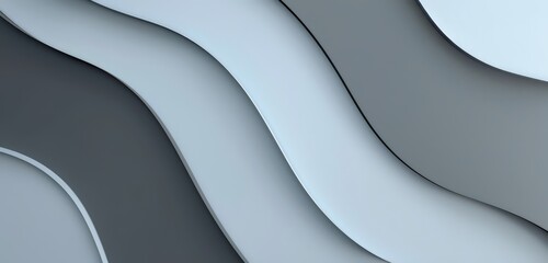 Wall Mural - Close-up of abstract silver curves forming a sleek and modern background with a smooth, metallic texture.