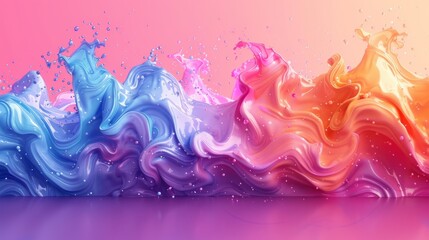 Wall Mural - Colorful abstract splash design dances across the screen, creating a symphony of emotions and colors, a perfect introduction to a website that aims to inspire and engage