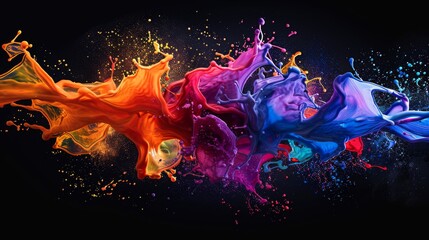 Wall Mural - Colorful abstract splash design explodes with creative energy, perfectly capturing the essence of a website dedicated to art, design, or anything that pushes boundaries