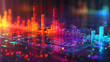 © lin - Futuristic smart digital city smart city and technology business concept