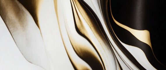 Wall Mural - Close up of an gold and white metal background of lines