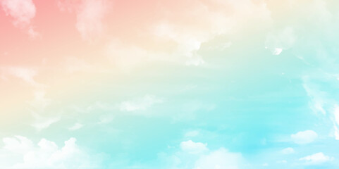 Wall Mural - pastel of sky and soft cloud abstract background. cloud and sky with a pastel colored image. vector 