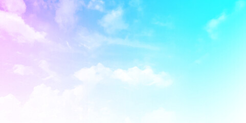 Wall Mural - cloud and sky with a pastel colored background. pastel of sky and soft cloud abstract background